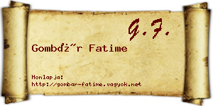 Gombár Fatime névjegykártya